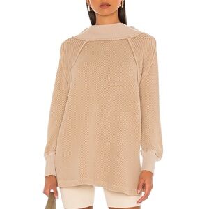 Free People We The Free She’s A Keeper Sweater Size L Cream Knit